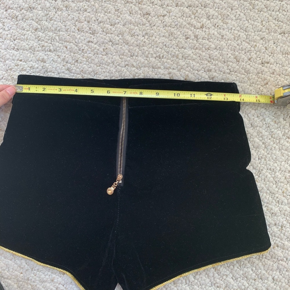 Embellished High Waisted Velvet Shorts - Picture 7 of 8